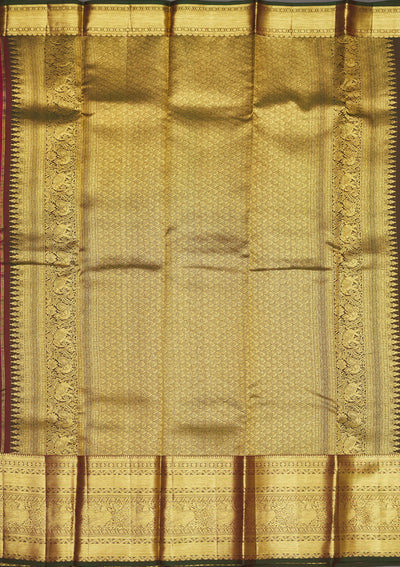 Rani Pink Zariwork Pure Silk Saree-Koskii