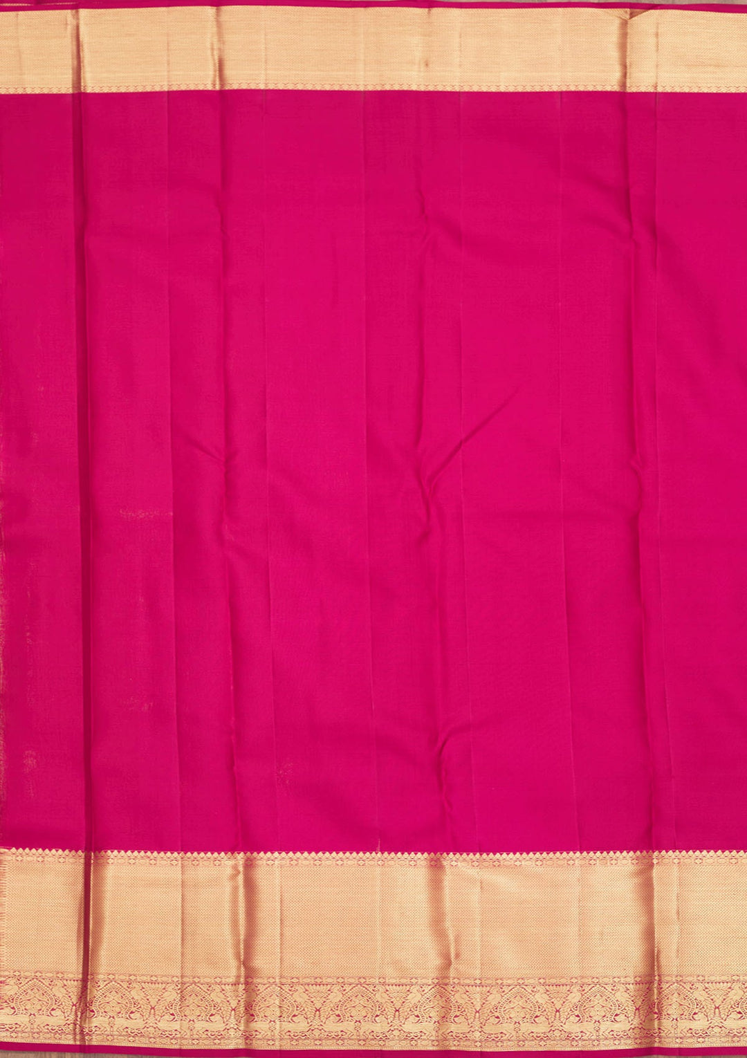 Rani Pink Zariwork Pure Silk Saree-Koskii