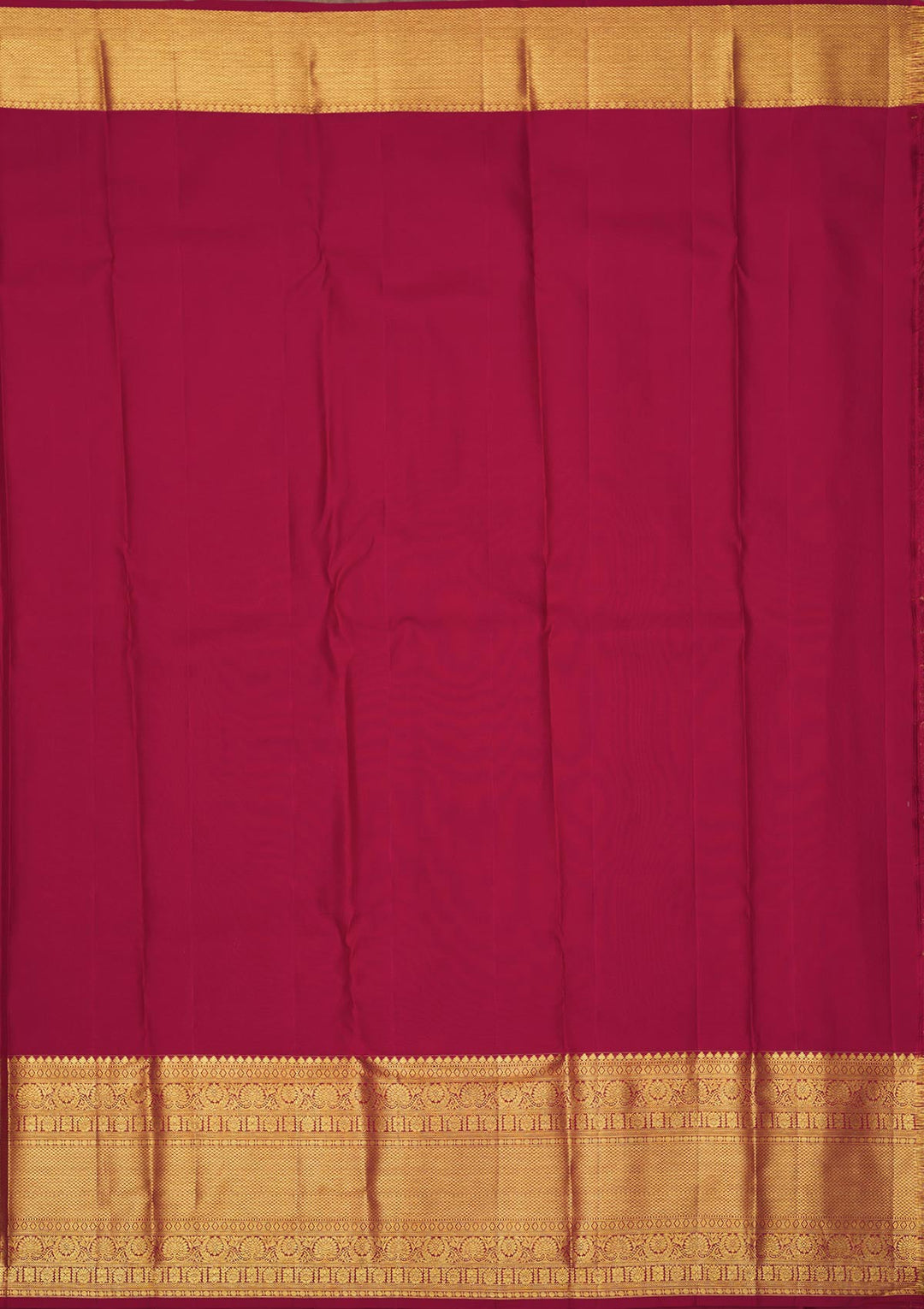 Rani Pink Zariwork Pure Silk Saree-Koskii