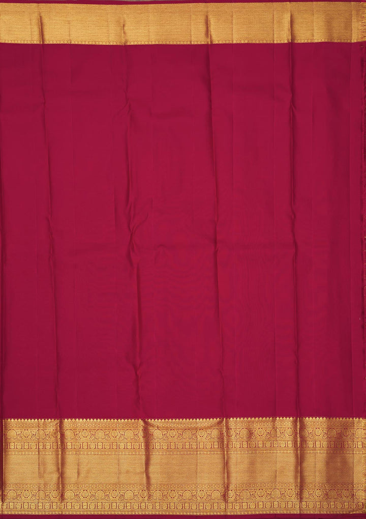 Rani Pink Zariwork Pure Silk Saree-Koskii