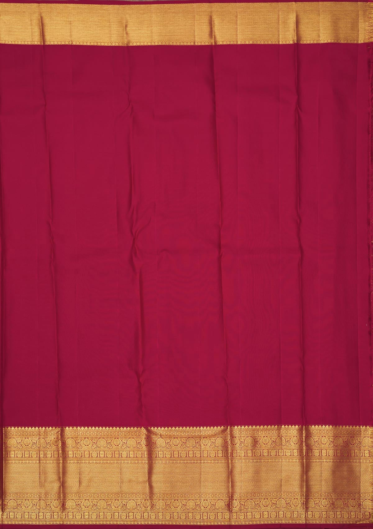 Rani Pink Zariwork Pure Silk Saree-Koskii