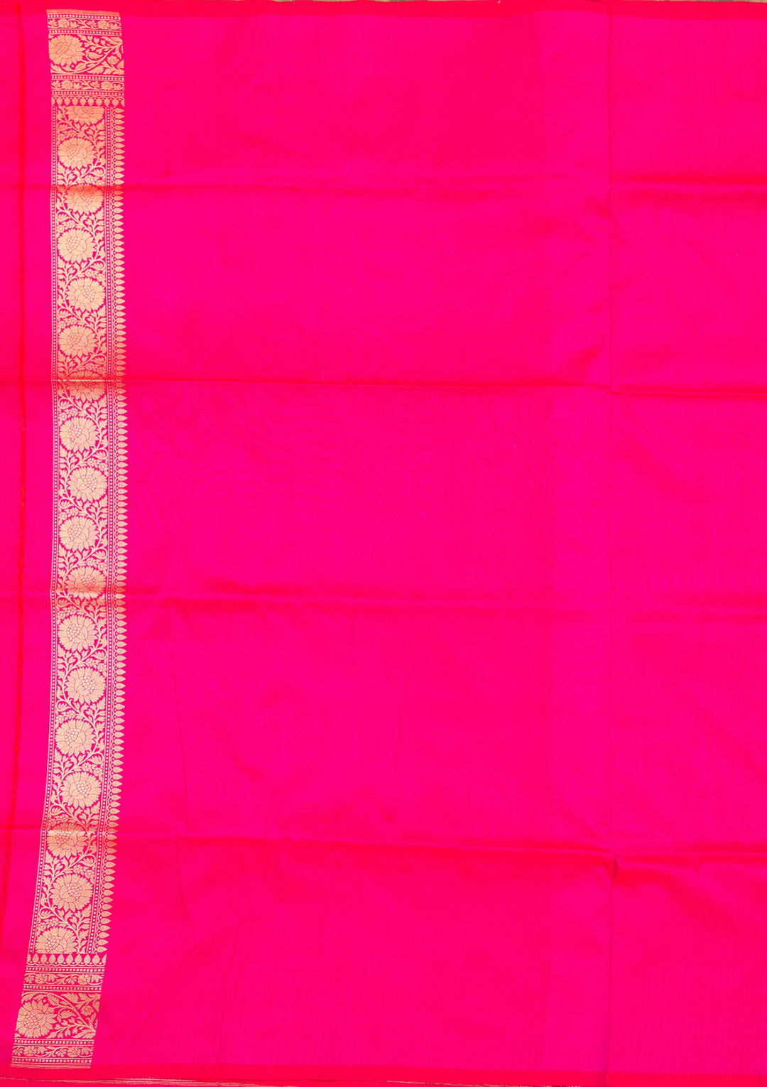 Rani Pink Zariwork Pure Silk Saree-Koskii