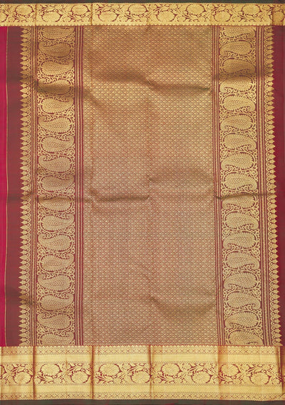 Rani Pink Zariwork Pure Silk Saree-Koskii