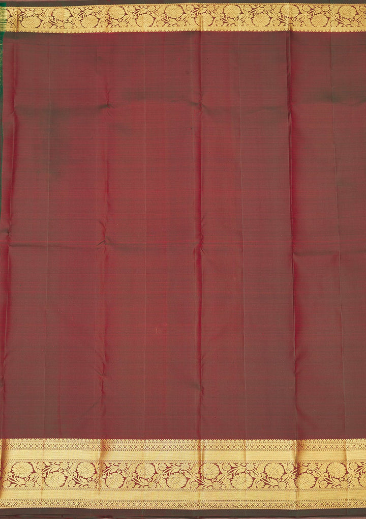 Rani Pink Zariwork Pure Silk Saree-Koskii