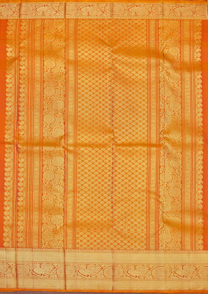 Rani Pink Zariwork Pure Silk Saree-Koskii