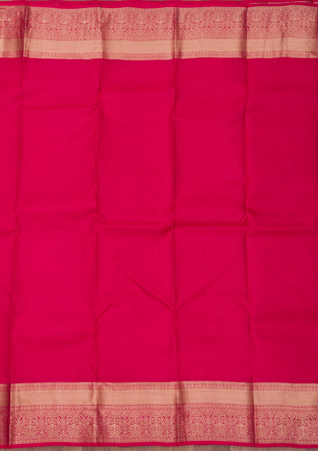 Rani Pink Zariwork Pure Silk Saree-Koskii