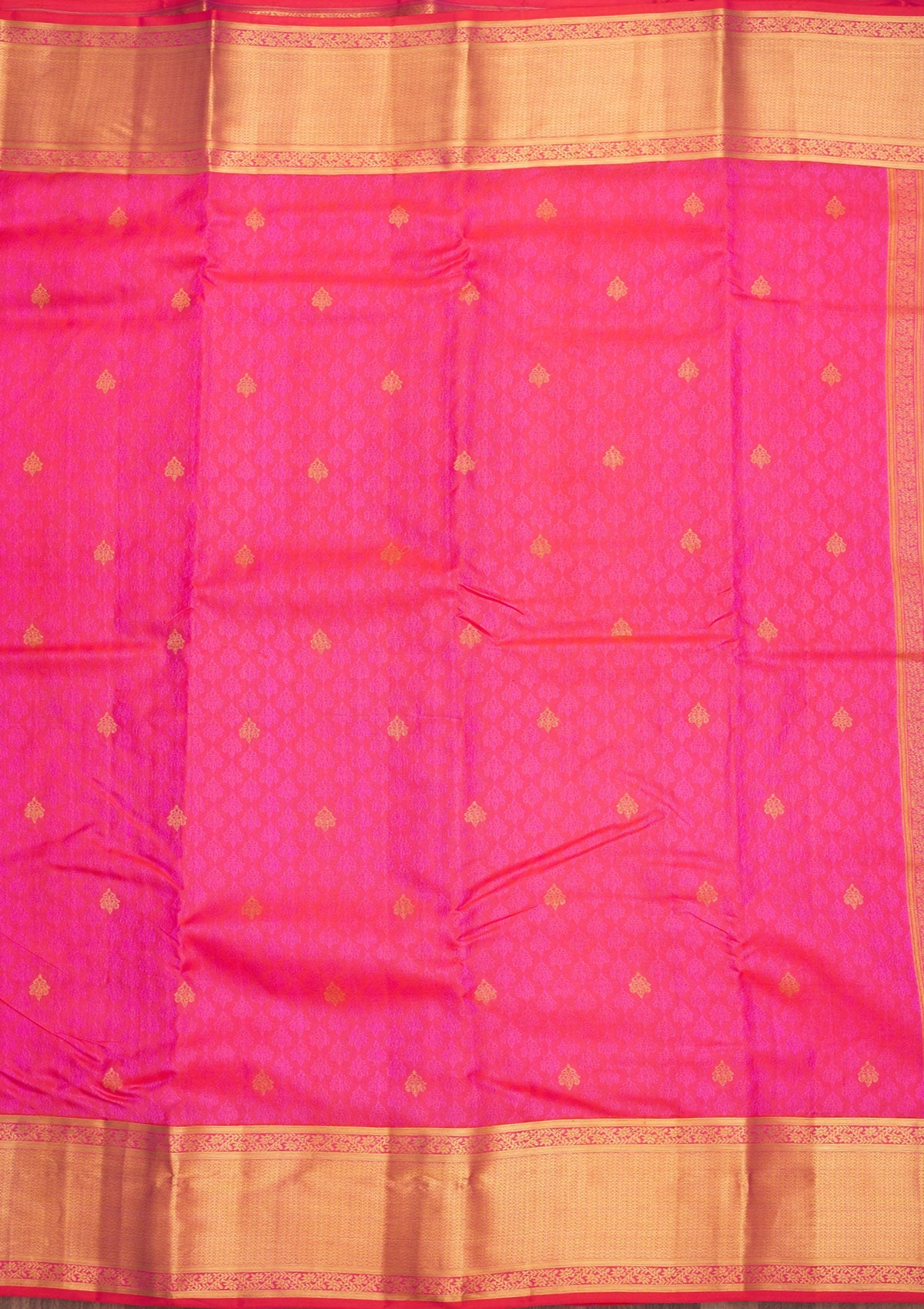 Rani Pink Zariwork Pure Silk Saree