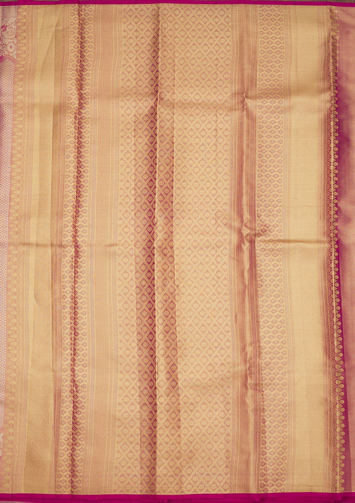 Rani Pink Zariwork Pure Silk Saree