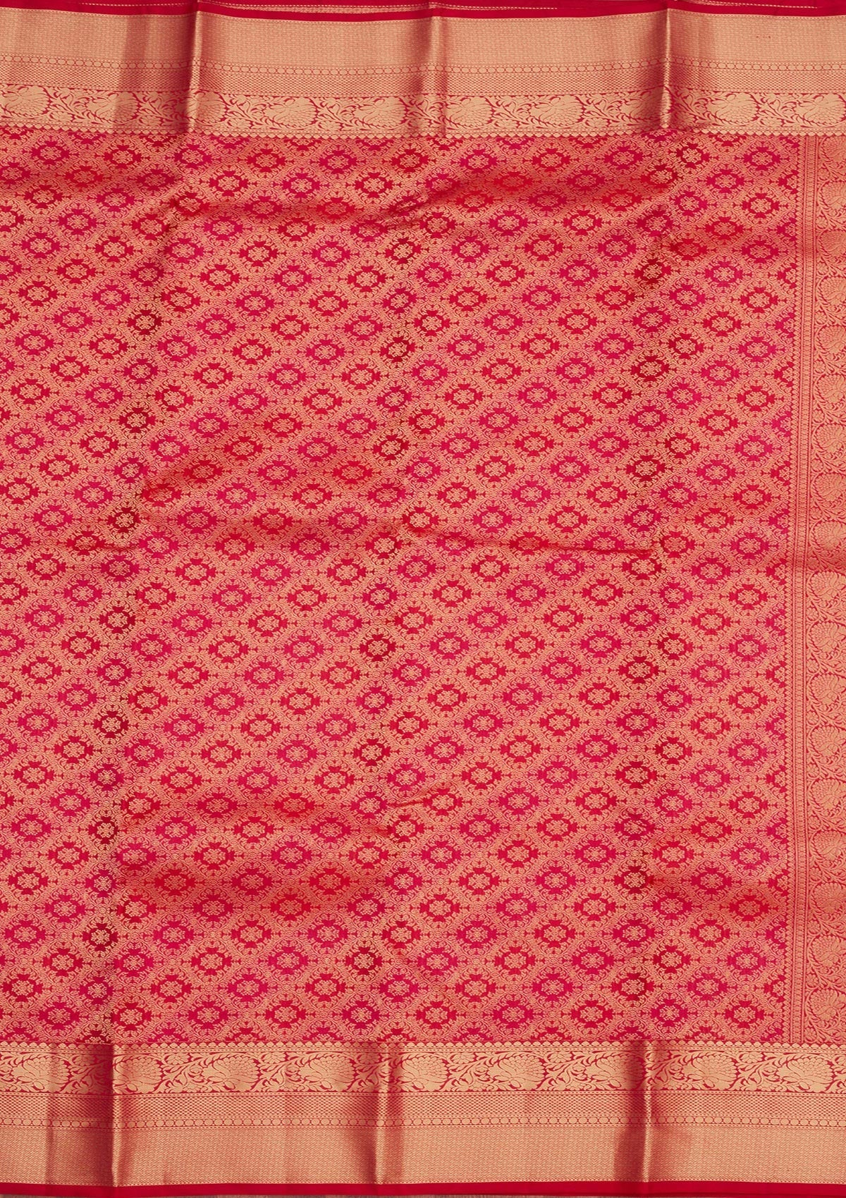 Rani Pink Zariwork Pure Silk Saree