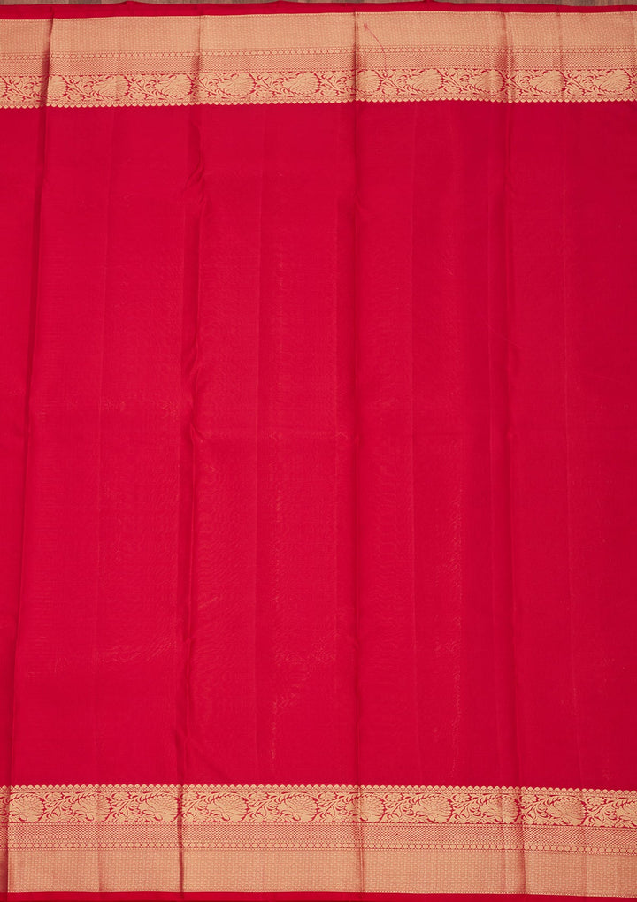 Rani Pink Zariwork Pure Silk Saree