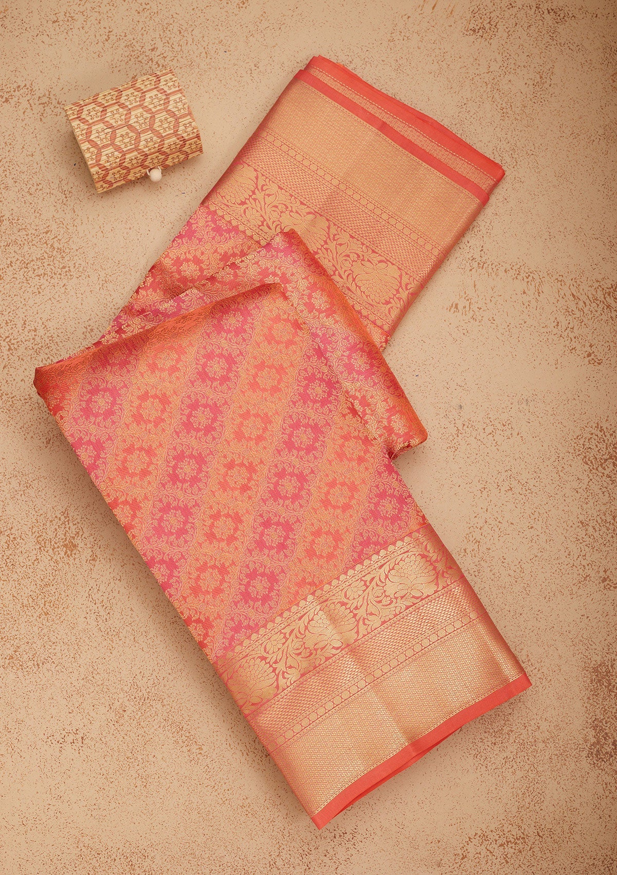 Rani Pink Zariwork Pure Silk Saree-Koskii