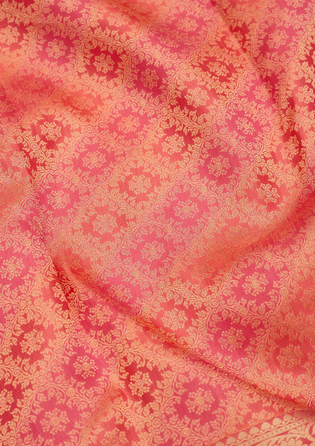 Rani Pink Zariwork Pure Silk Saree