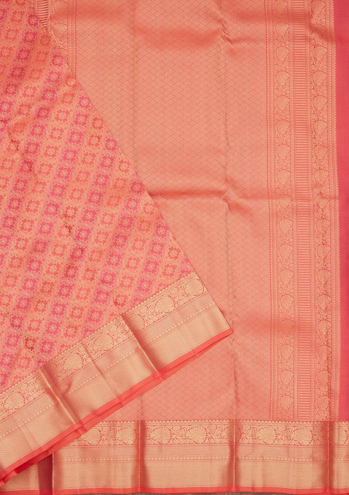 Rani Pink Zariwork Pure Silk Saree