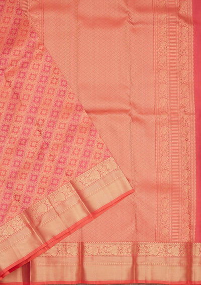 Rani Pink Zariwork Pure Silk Saree