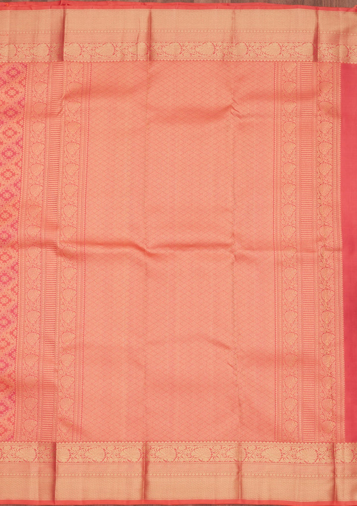 Rani Pink Zariwork Pure Silk Saree