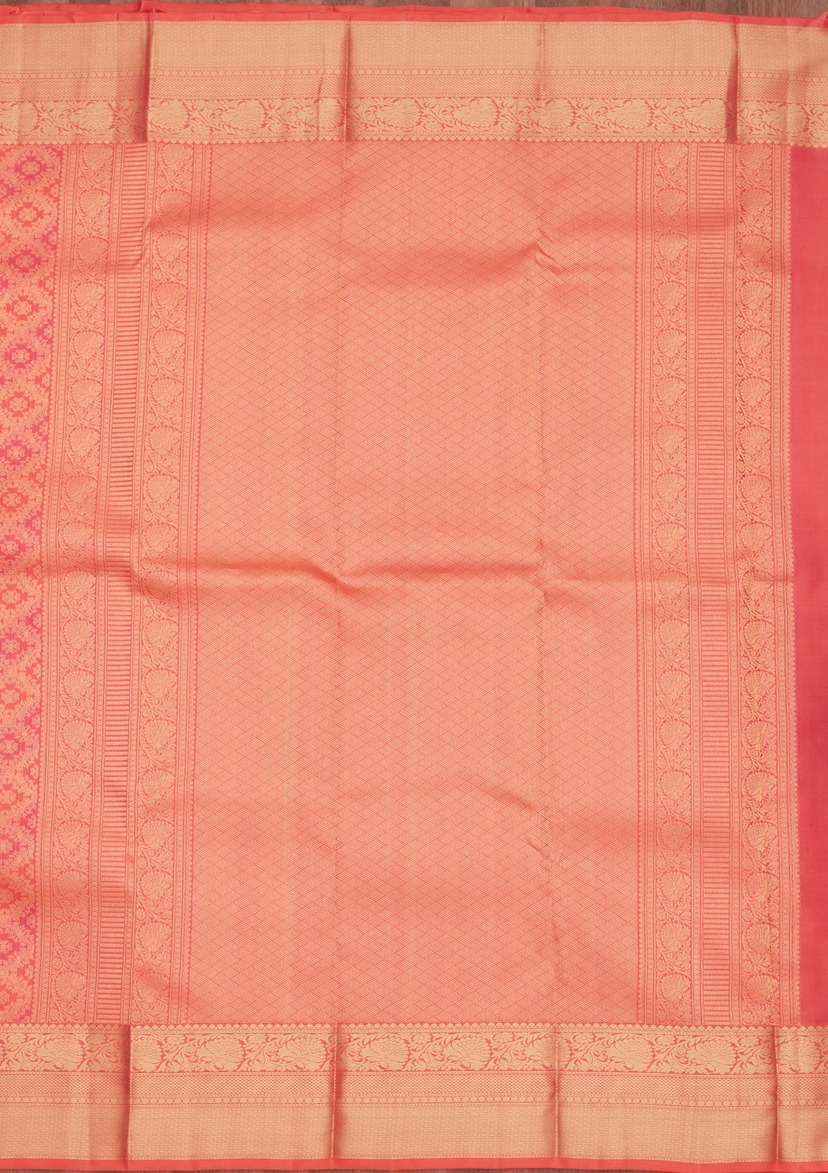 Rani Pink Zariwork Pure Silk Saree