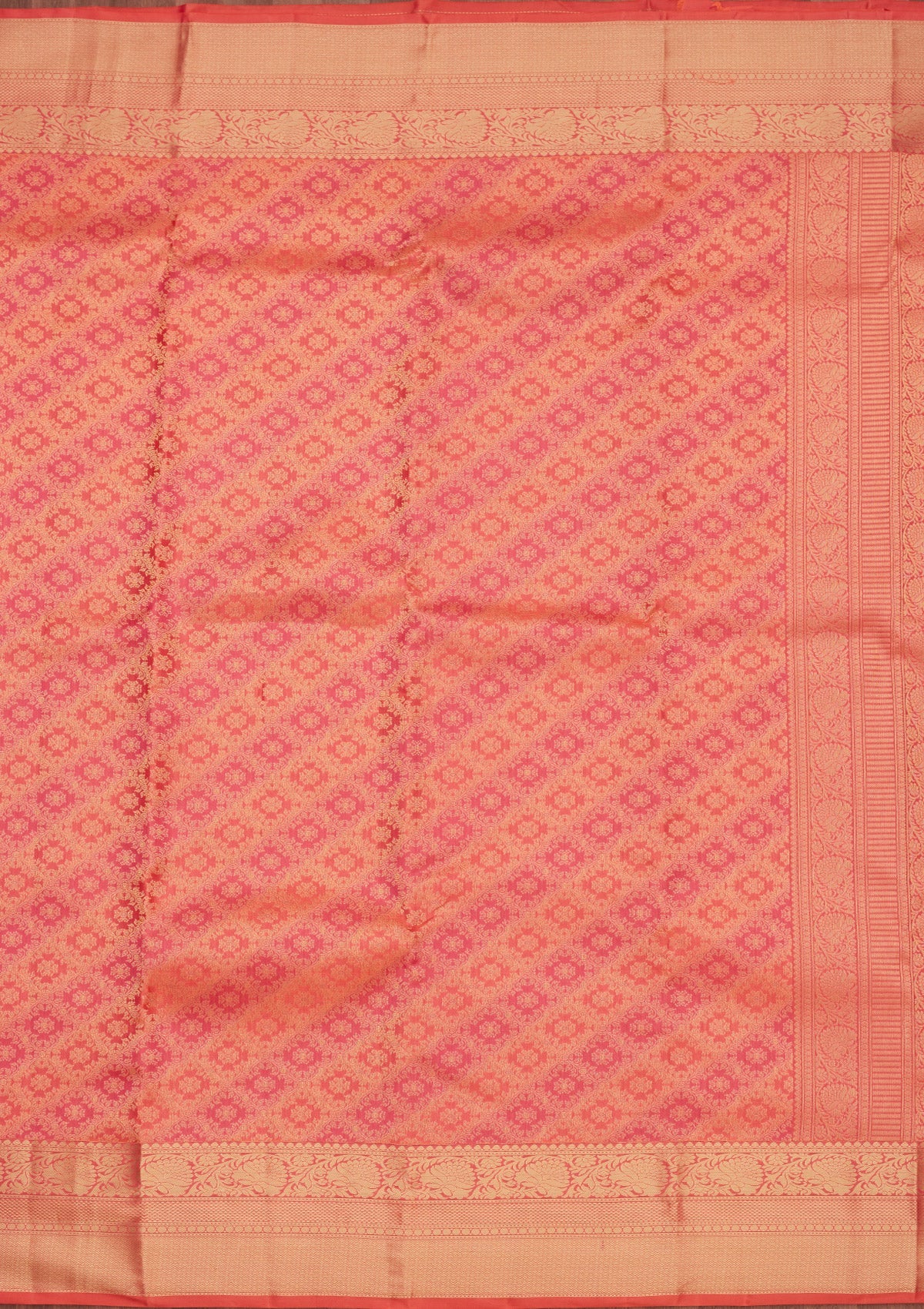 Rani Pink Zariwork Pure Silk Saree