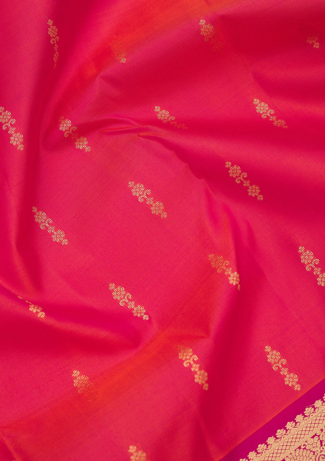 Rani Pink Zariwork Pure Silk Saree
