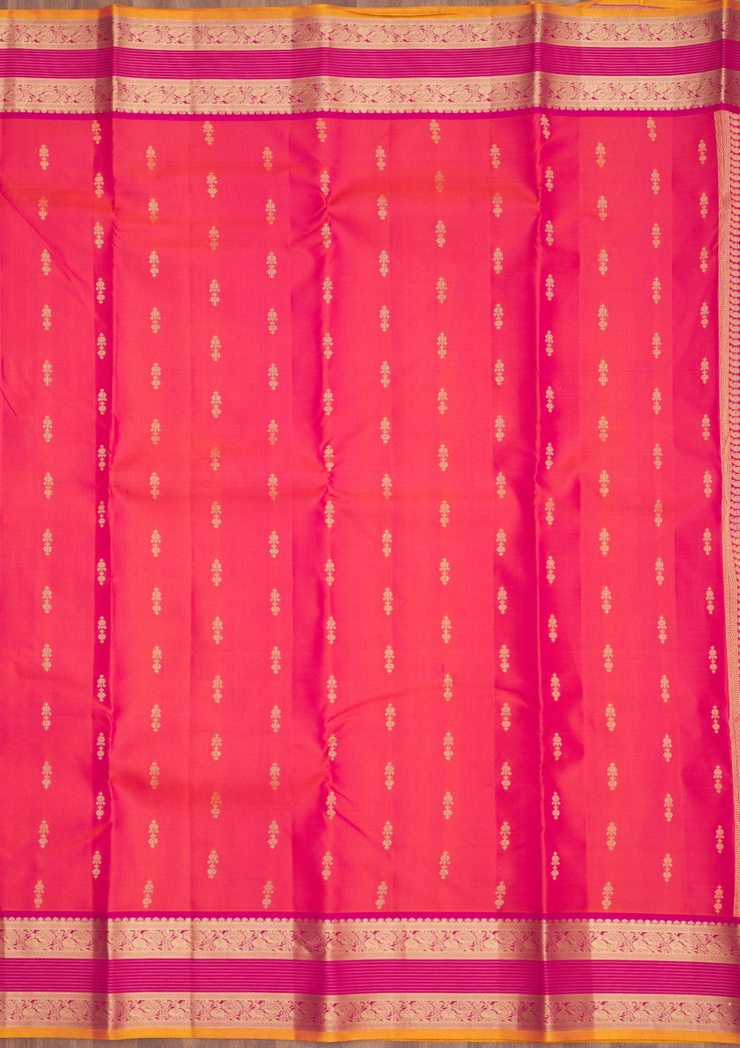 Rani Pink Zariwork Pure Silk Saree