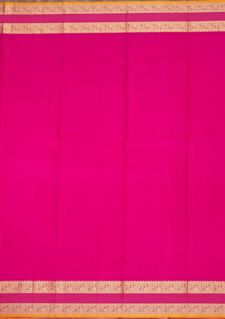 Rani Pink Zariwork Pure Silk Saree