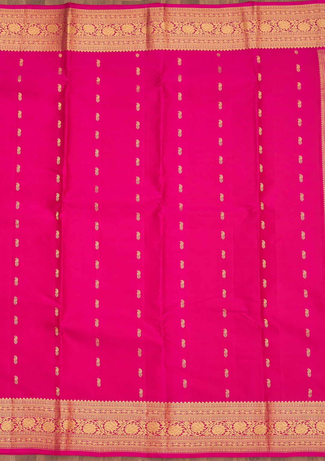 Rani Pink Zariwork Pure Silk Saree