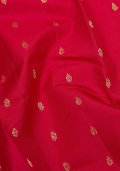 Rani Pink Zariwork Pure Silk Saree
