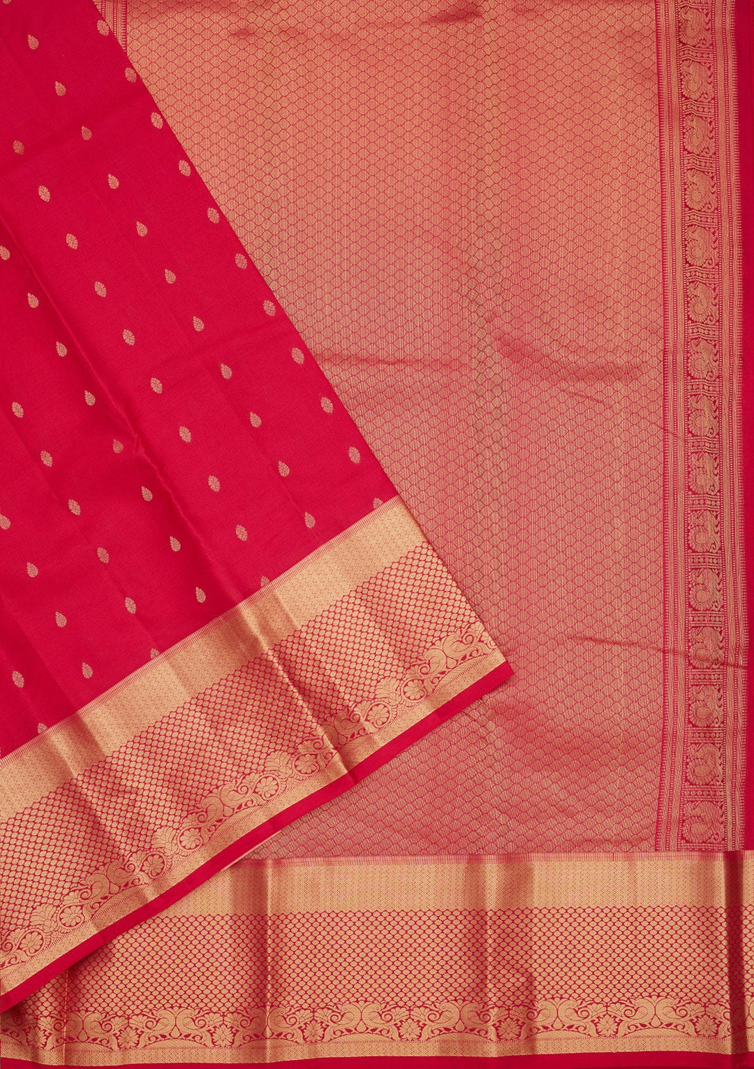 Rani Pink Zariwork Pure Silk Saree