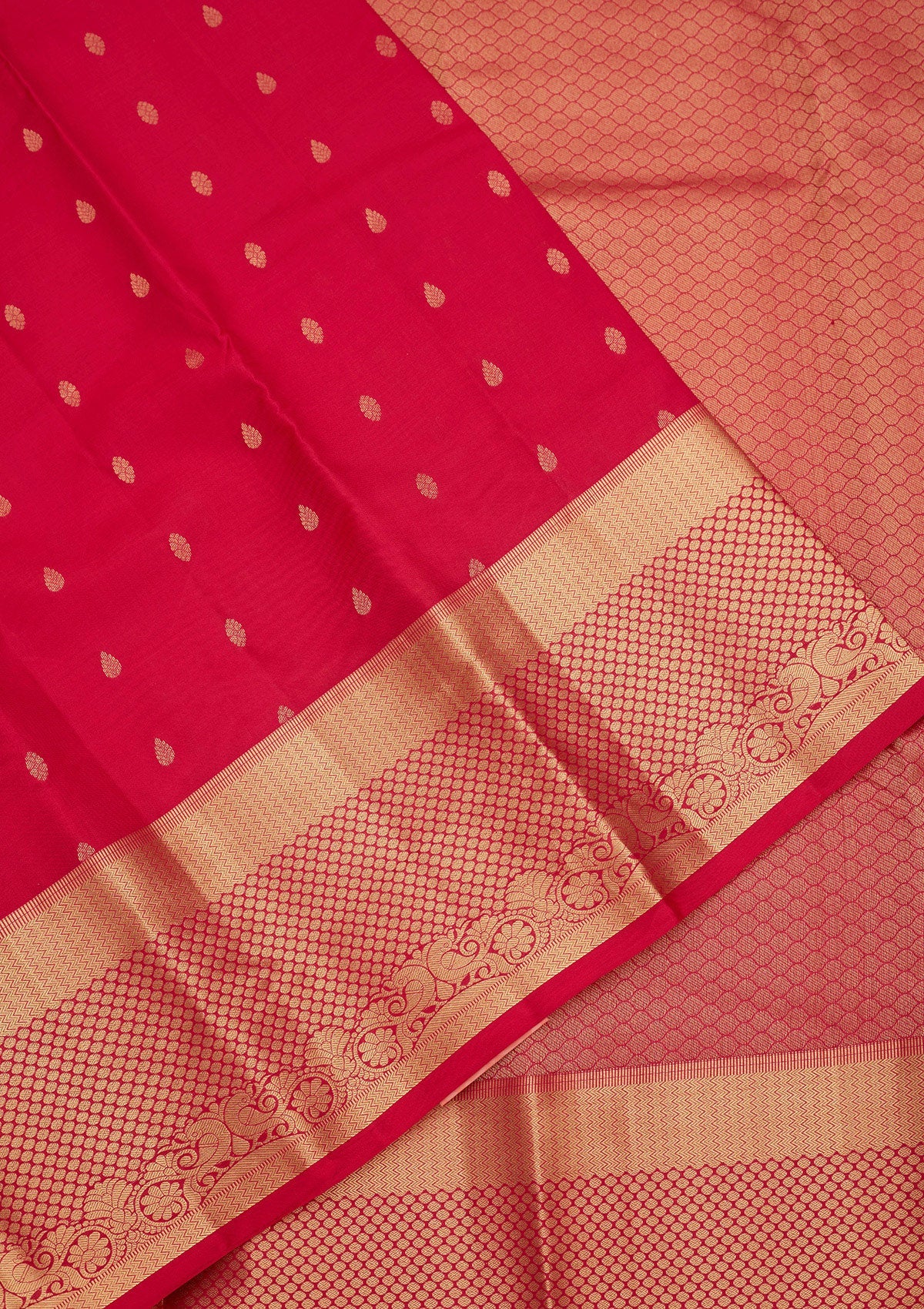 Rani Pink Zariwork Pure Silk Saree