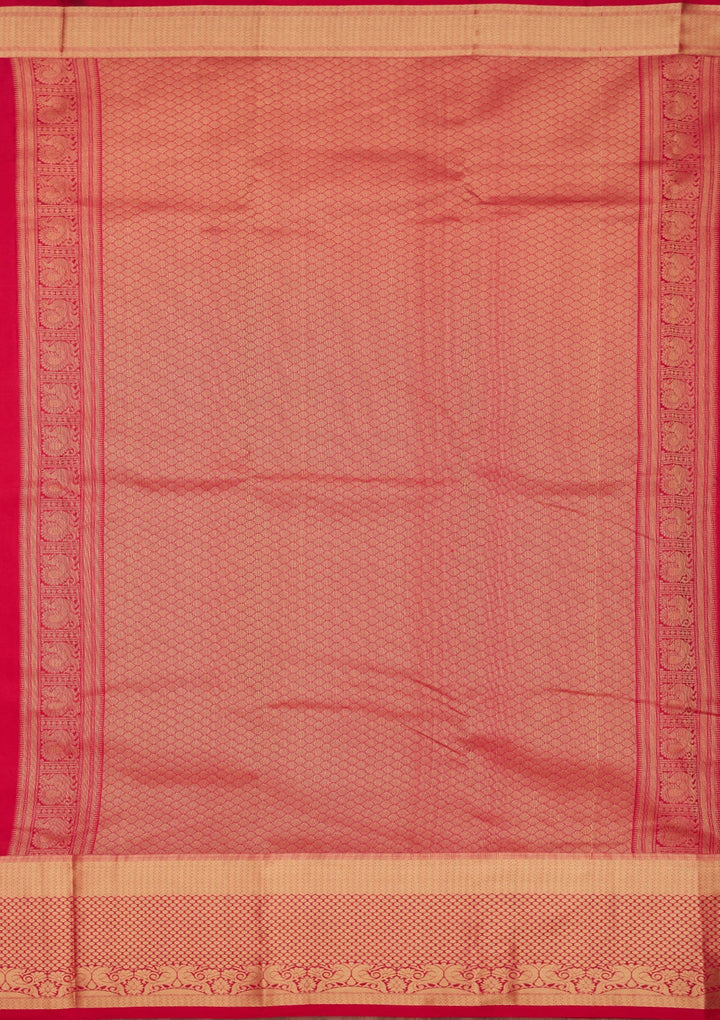 Rani Pink Zariwork Pure Silk Saree