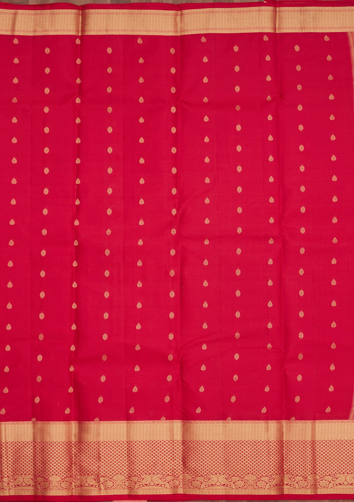 Rani Pink Zariwork Pure Silk Saree