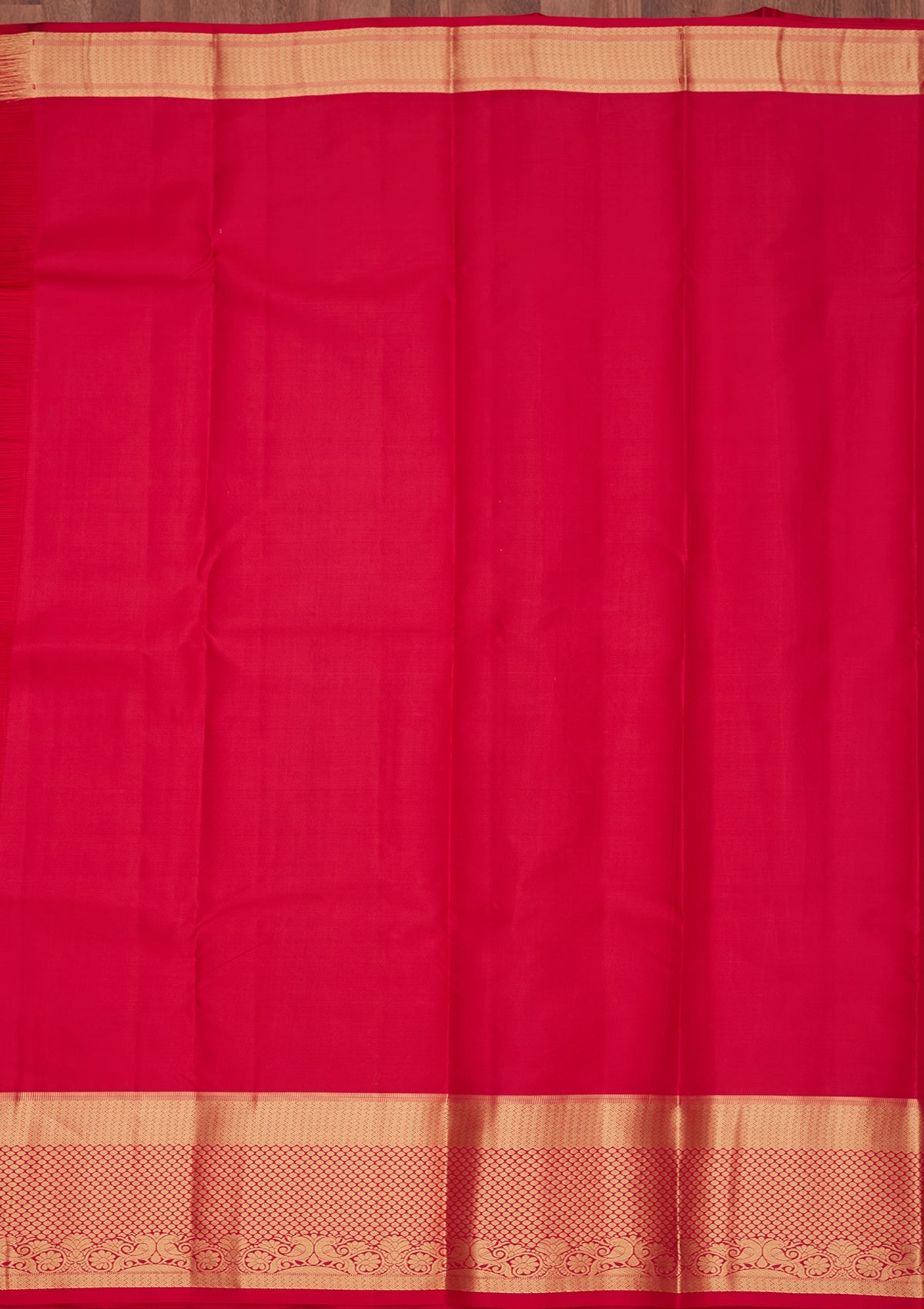 Rani Pink Zariwork Pure Silk Saree