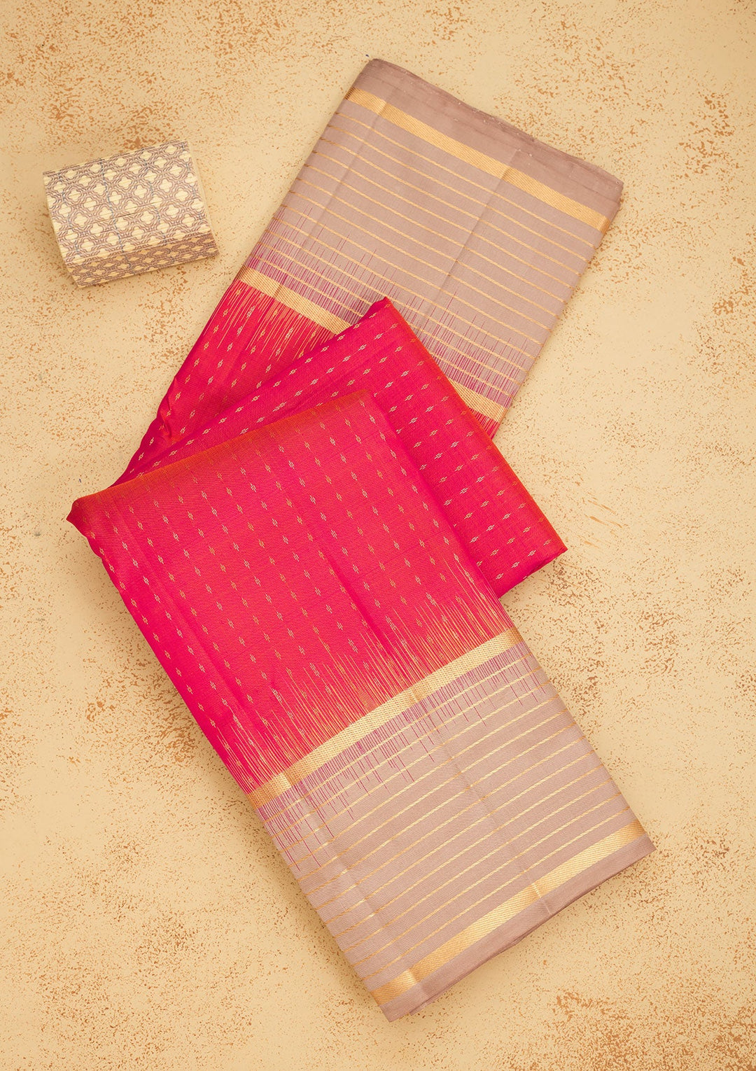 Rani Pink Zariwork Pure Silk Saree-Koskii