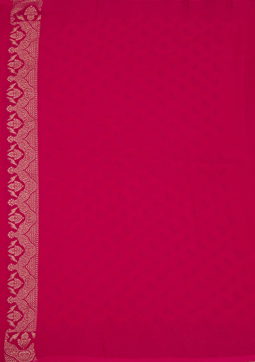 Rani Pink Zariwork Pure Silk Saree-Koskii