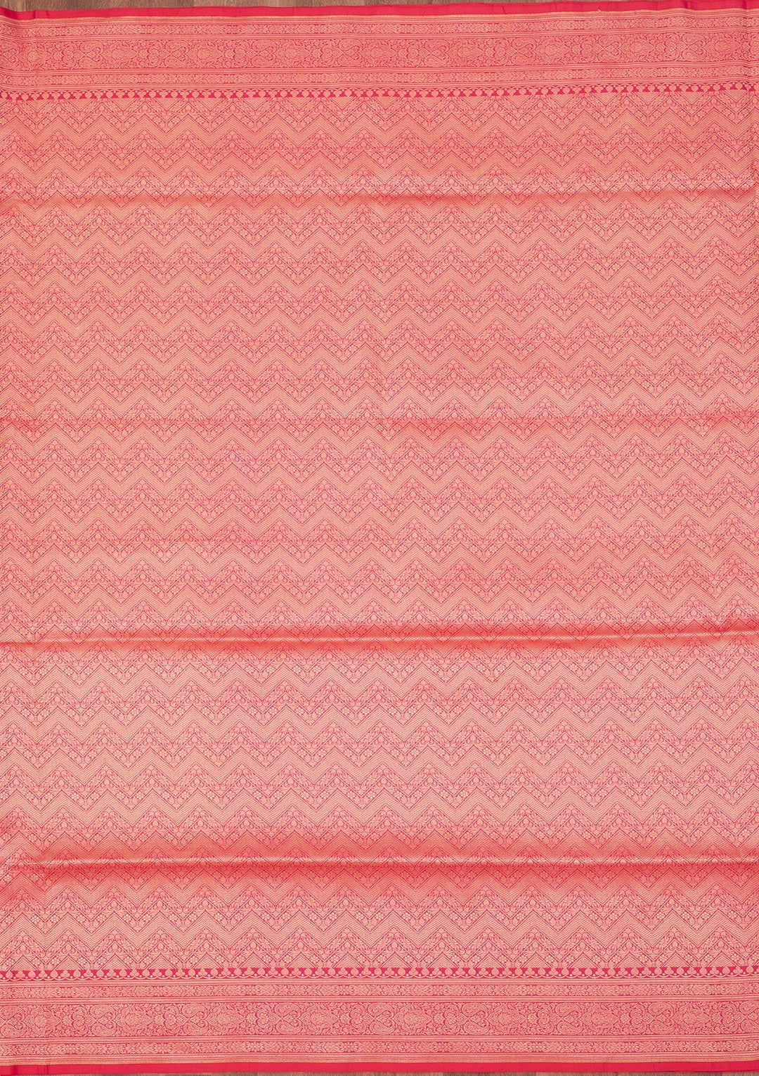 Rani Pink Zariwork Pure Silk Saree-Koskii