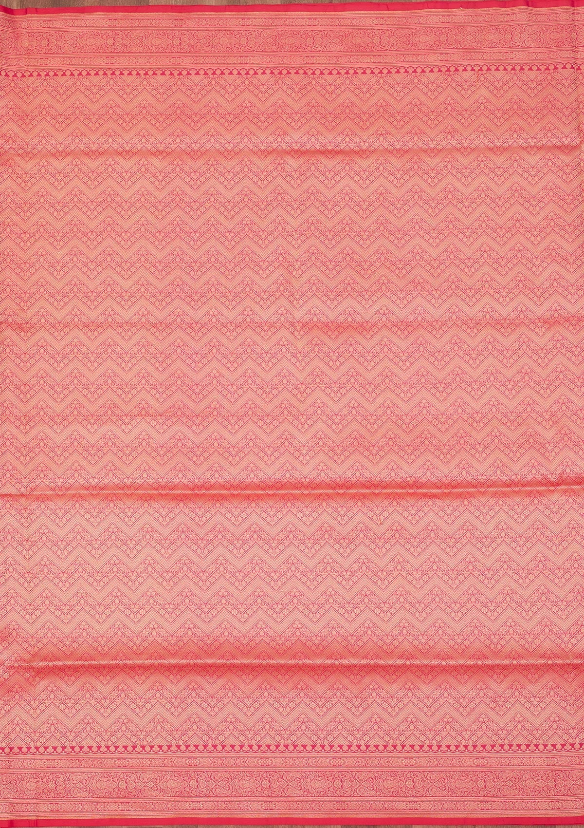 Rani Pink Zariwork Pure Silk Saree-Koskii