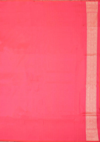 Rani Pink Zariwork Pure Silk Saree-Koskii