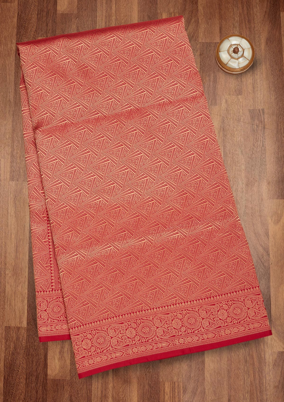 Rani Pink Zariwork Pure Silk Saree-Koskii