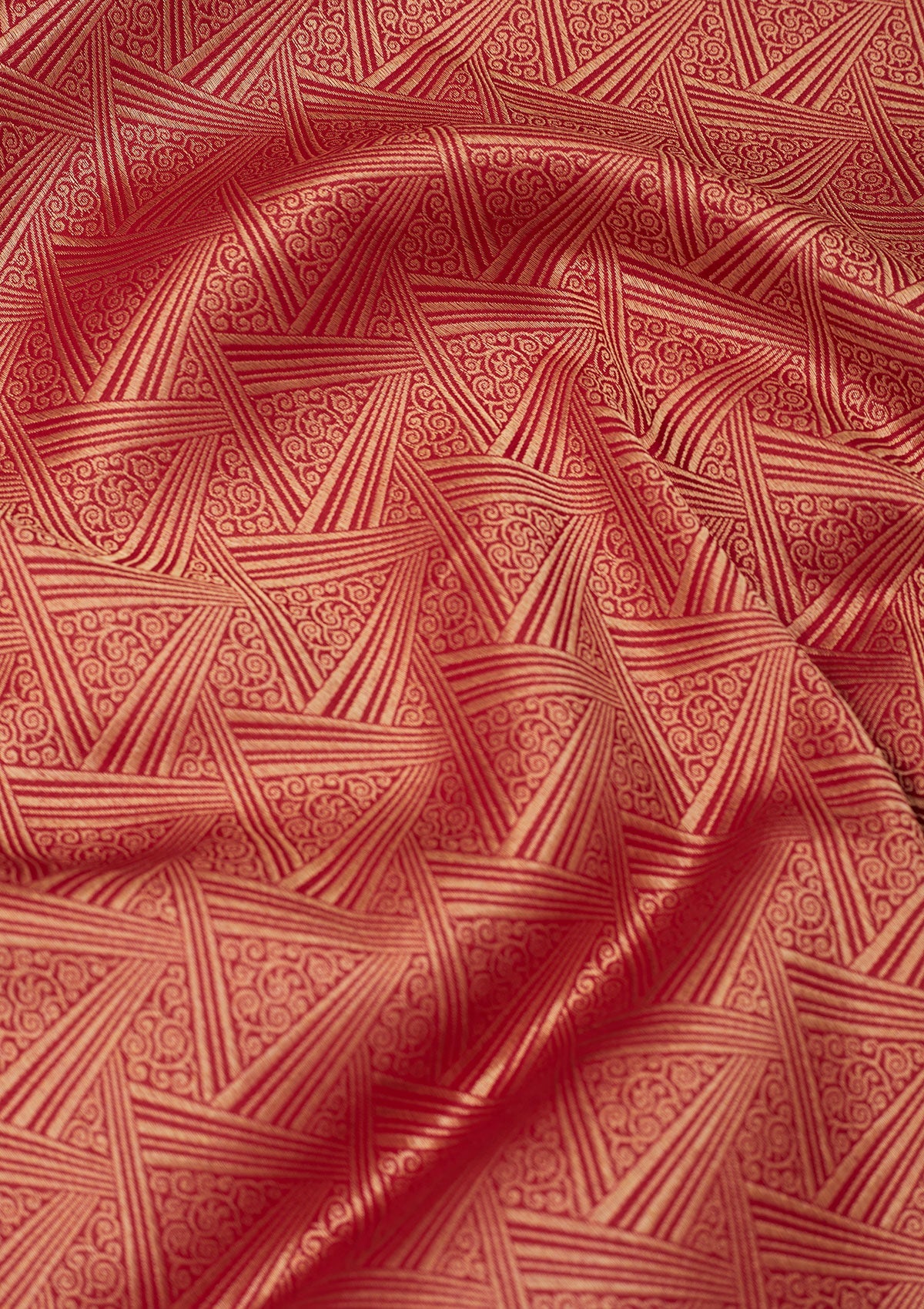 Rani Pink Zariwork Pure Silk Saree-Koskii