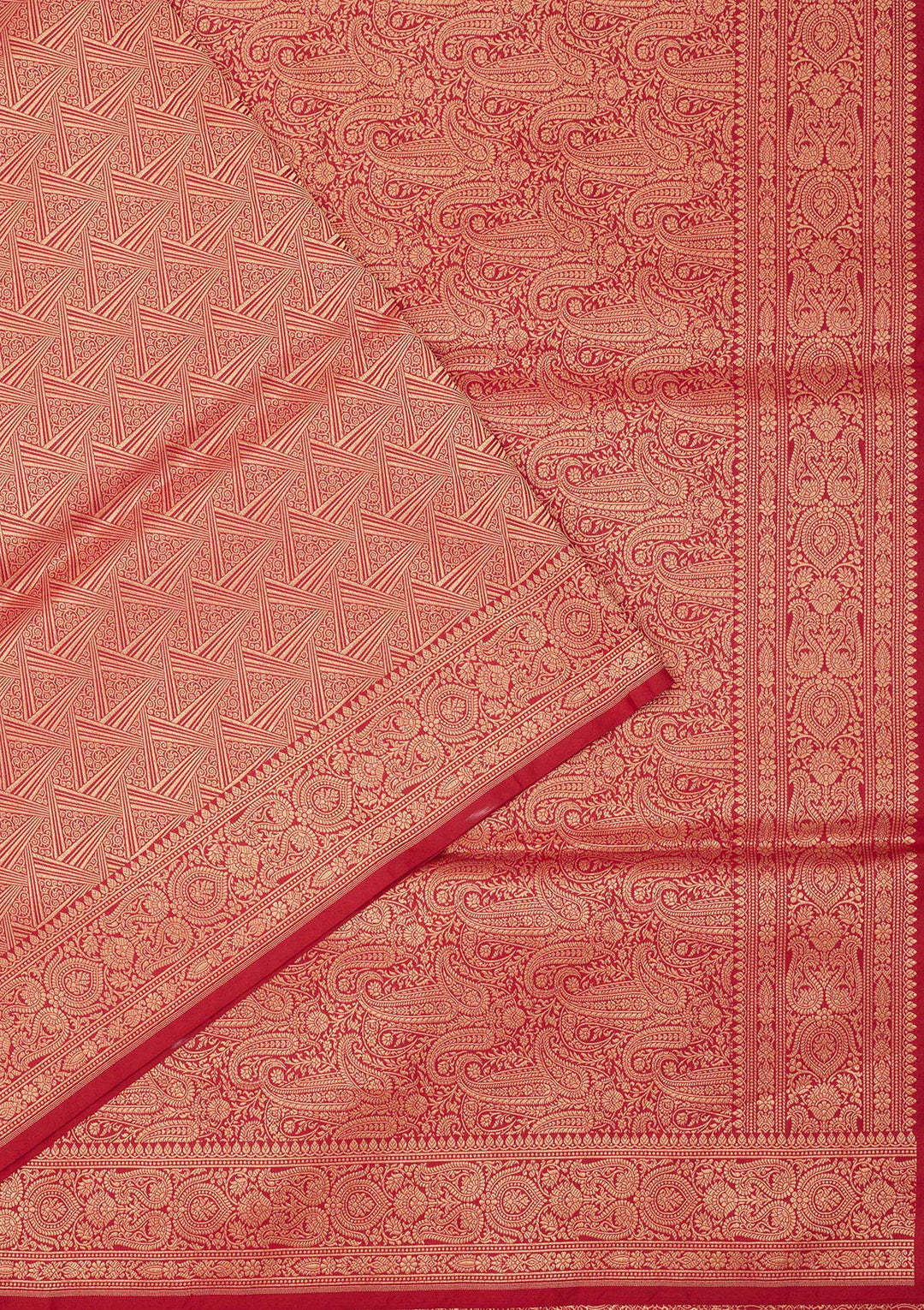 Rani Pink Zariwork Pure Silk Saree-Koskii