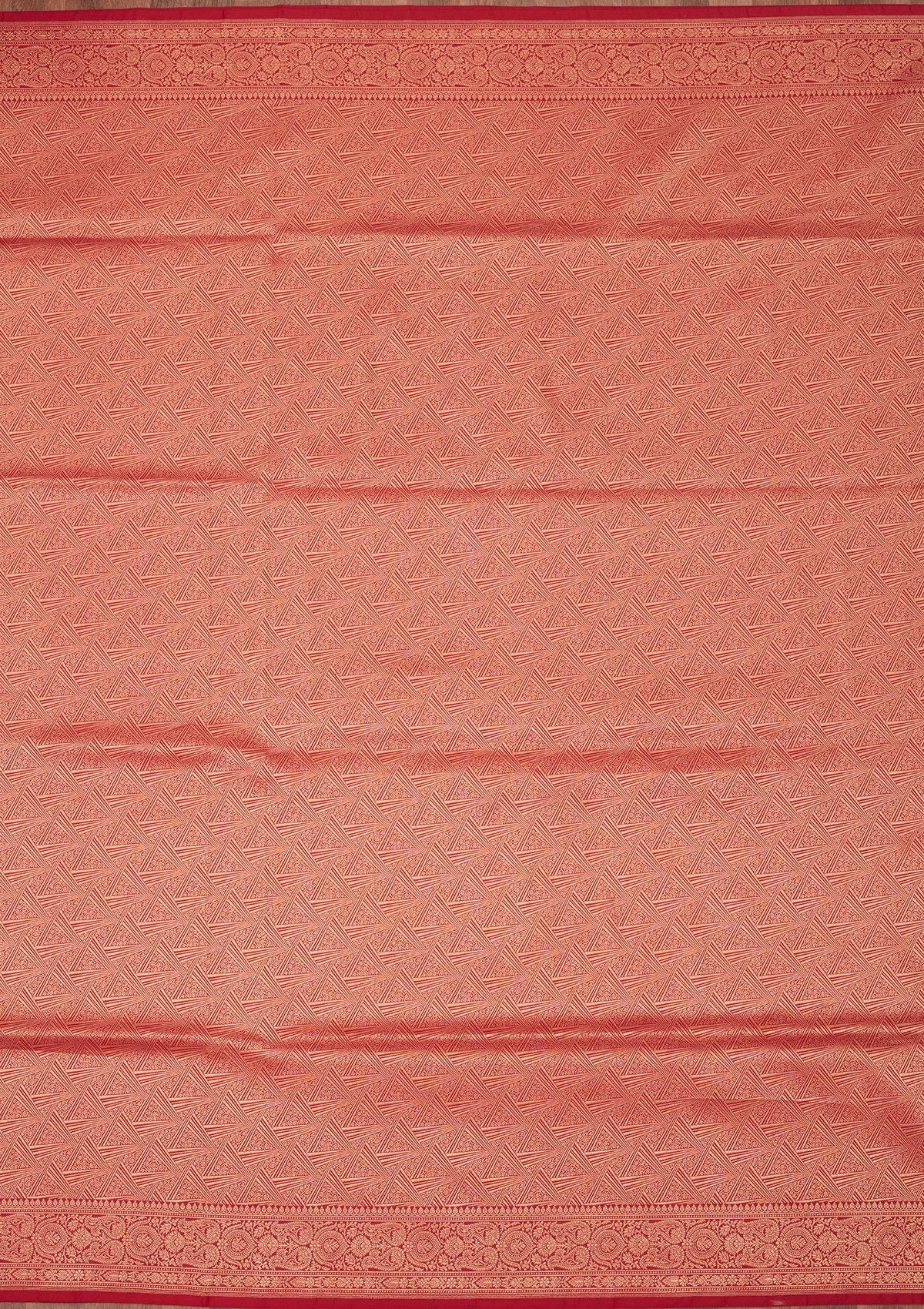 Rani Pink Zariwork Pure Silk Saree-Koskii