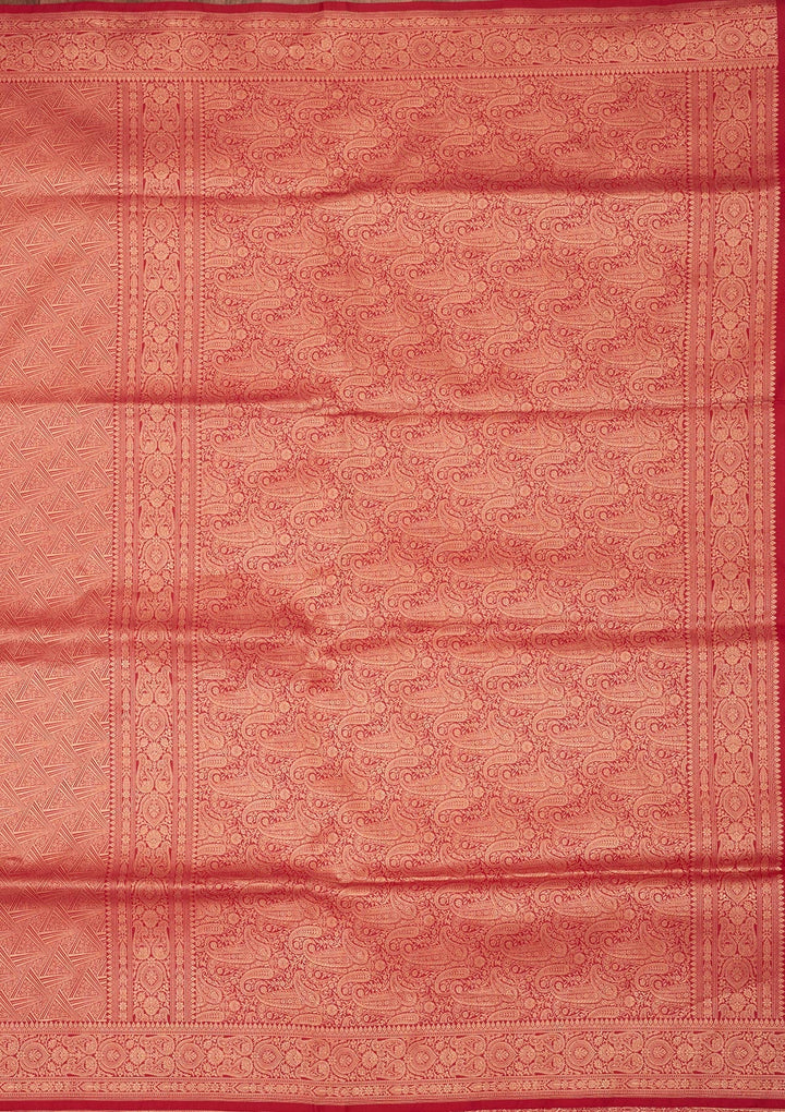 Rani Pink Zariwork Pure Silk Saree-Koskii