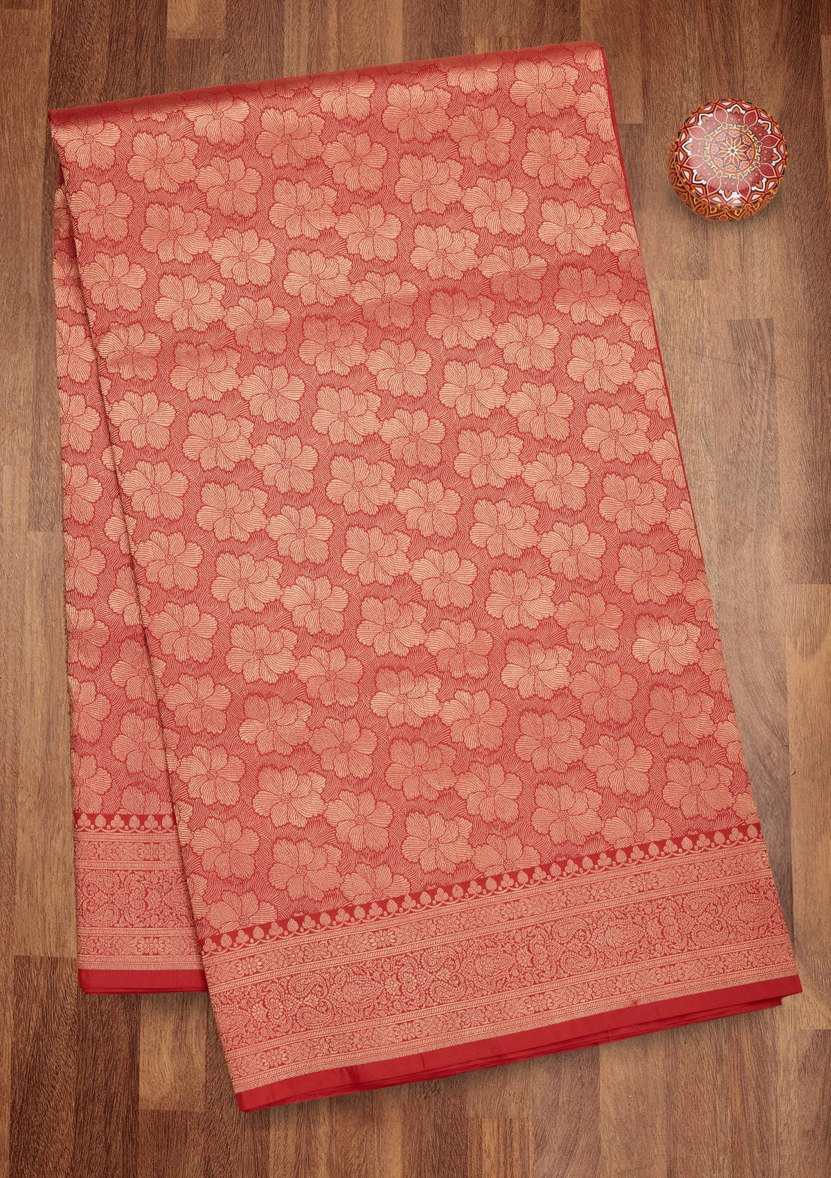 Rani Pink Zariwork Pure Silk Saree-Koskii