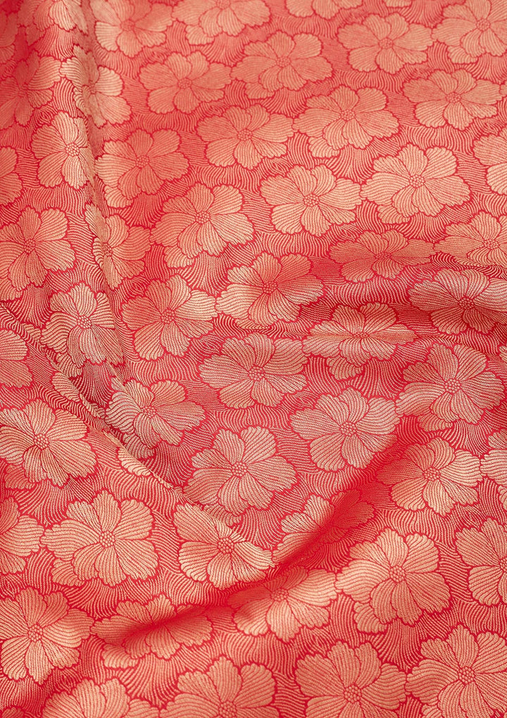 Rani Pink Zariwork Pure Silk Saree-Koskii