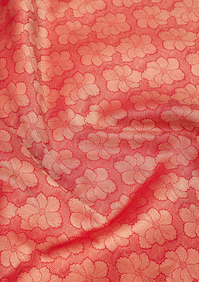 Rani Pink Zariwork Pure Silk Saree-Koskii