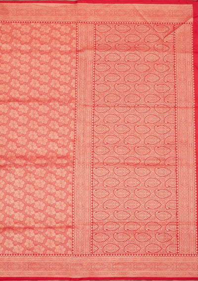 Rani Pink Zariwork Pure Silk Saree-Koskii