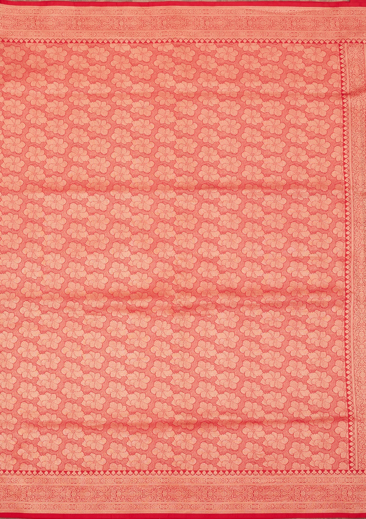 Rani Pink Zariwork Pure Silk Saree-Koskii