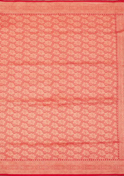 Rani Pink Zariwork Pure Silk Saree-Koskii