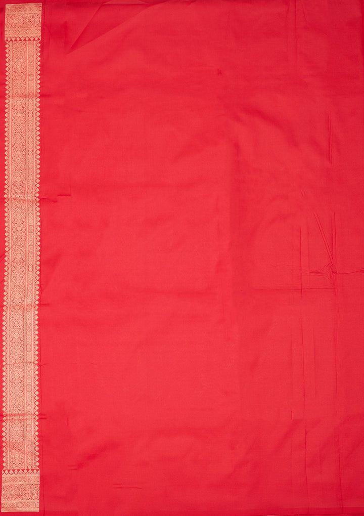 Rani Pink Zariwork Pure Silk Saree-Koskii