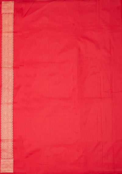 Rani Pink Zariwork Pure Silk Saree-Koskii