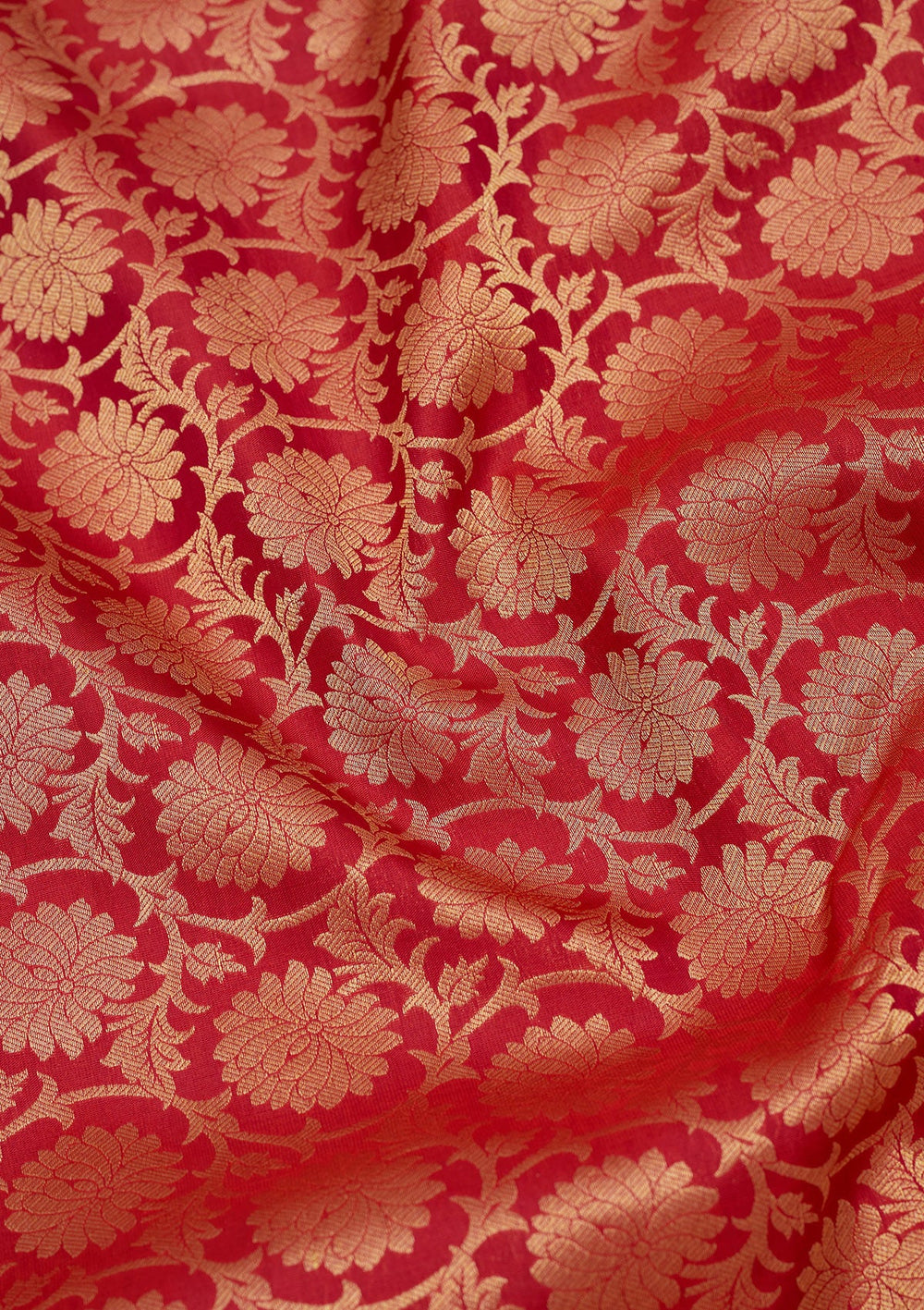 Rani Pink Zariwork Pure Silk Saree-Koskii